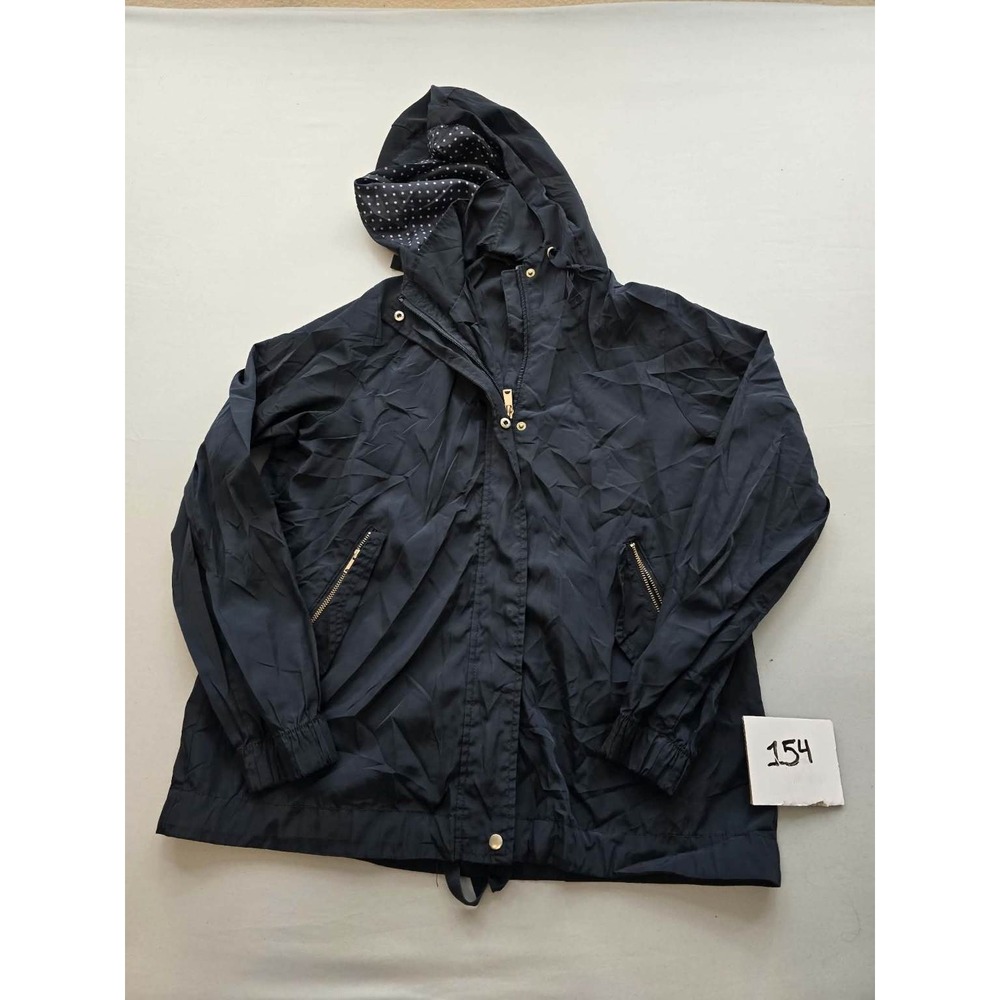 Cavalini Original Womens Navy Blue Hooded Anorak Jacket Windbreaker Medium